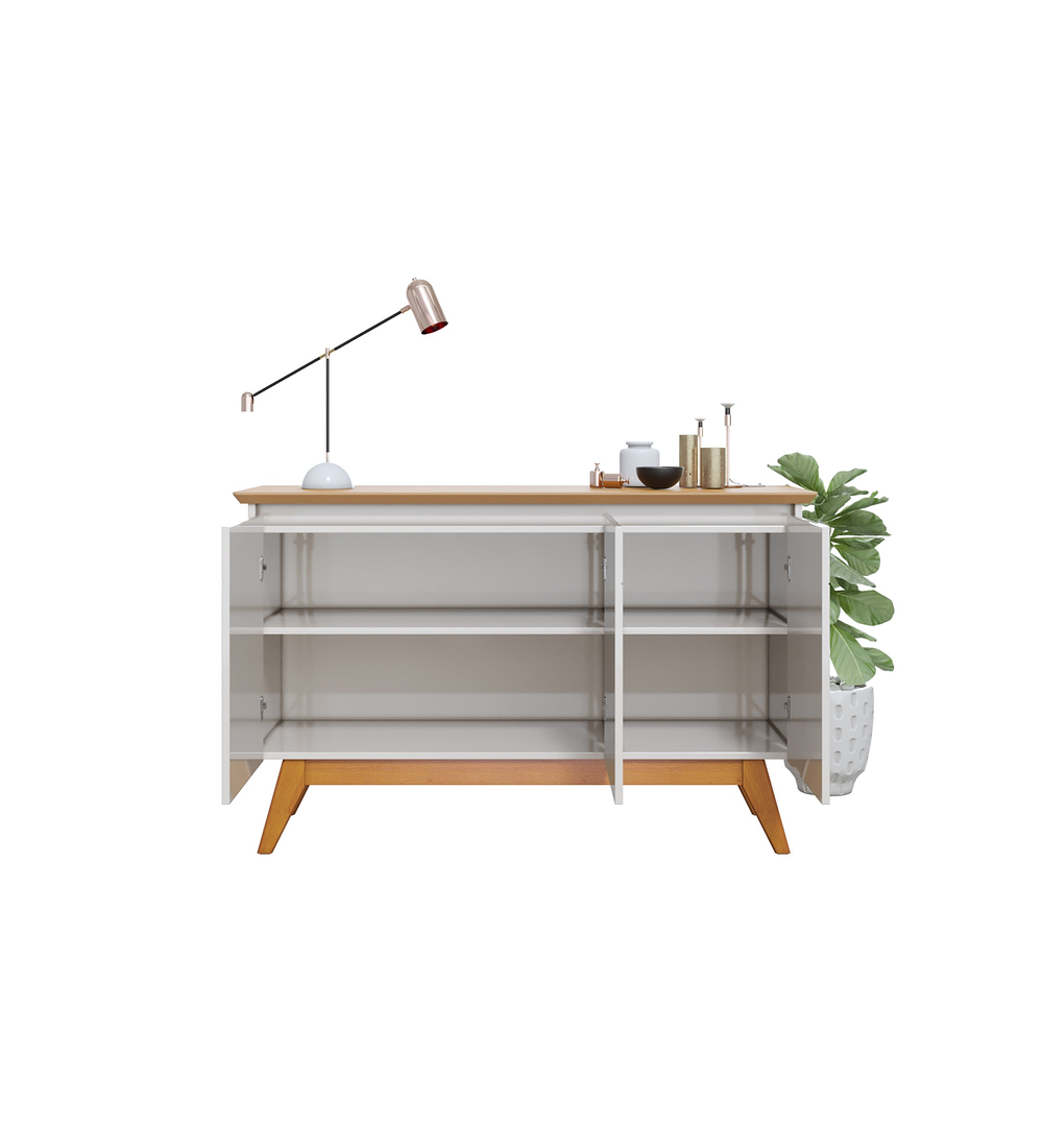 BUFFET BE DESIGN CLASSIC MDP BLANCO 66833 1.25 PUERTAS CARAMELO - 2