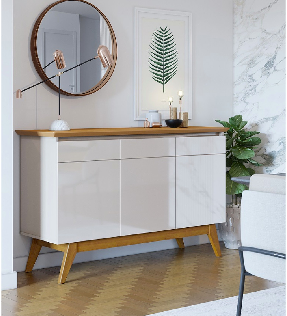 BUFFET BE DESIGN CLASSIC MDP BLANCO 66833 1.25 PUERTAS CARAMELO - 3