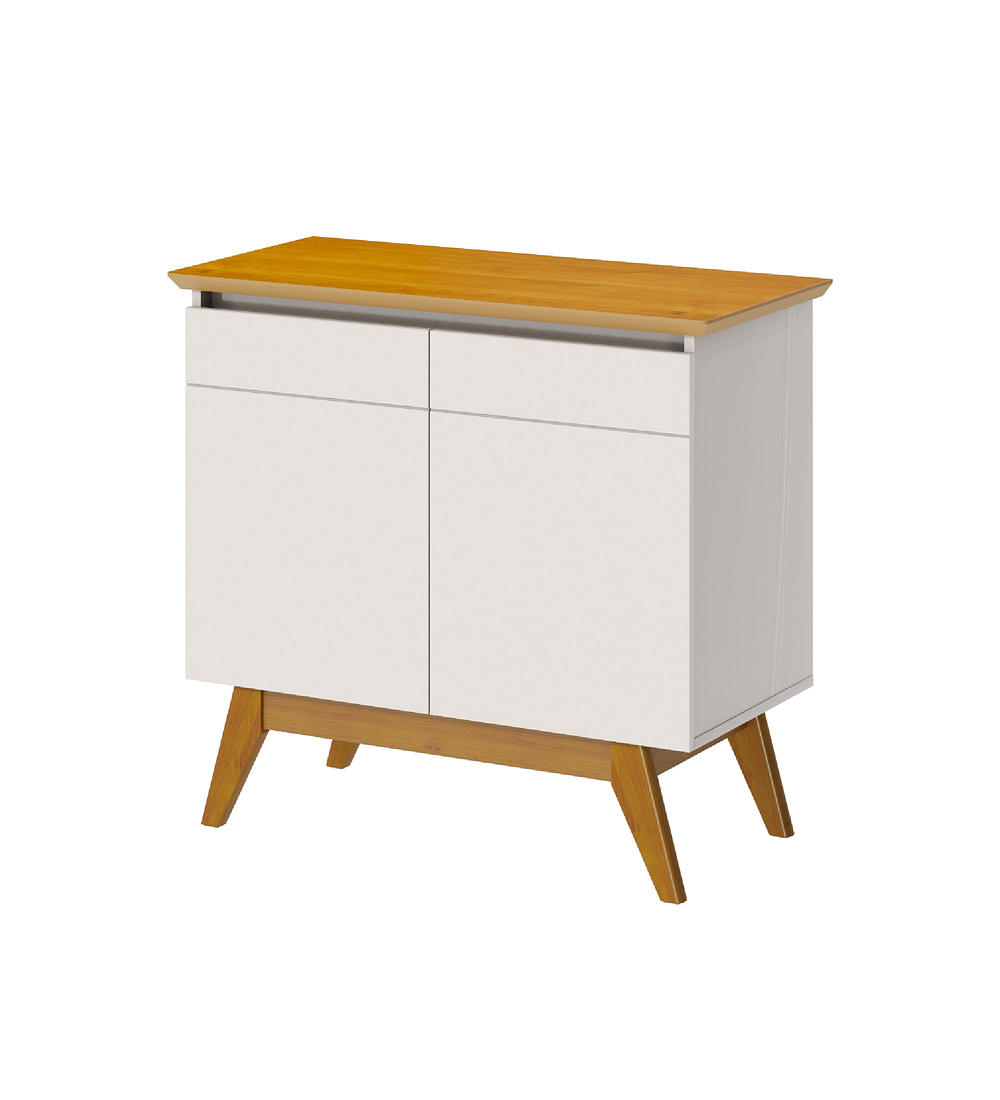 BUFFET BE DESIGN CLASSIC MDP BLANCO 64333 0.85 PUERTAS CARAMELO - 1