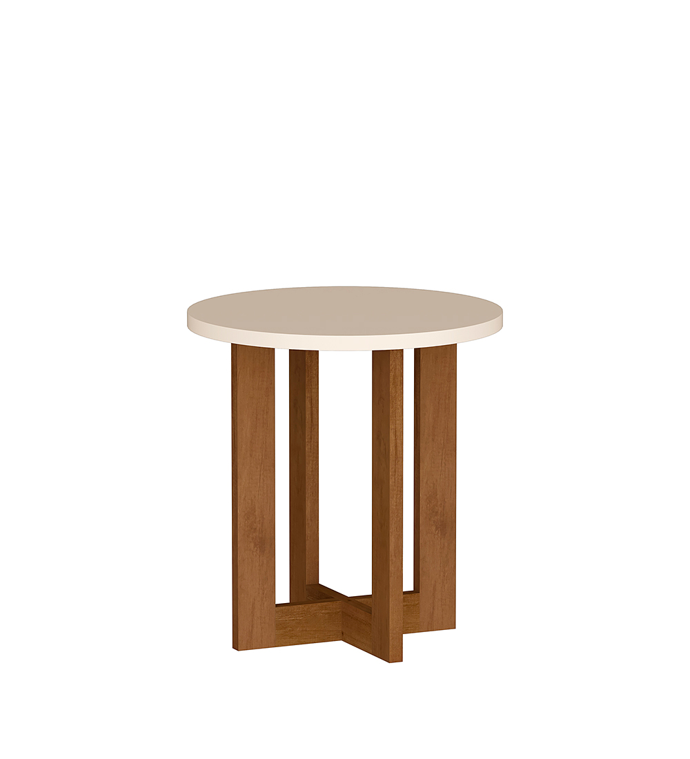 MESA LATERAL BE DESIGN REDONDA PERLA CARAMELO - 2