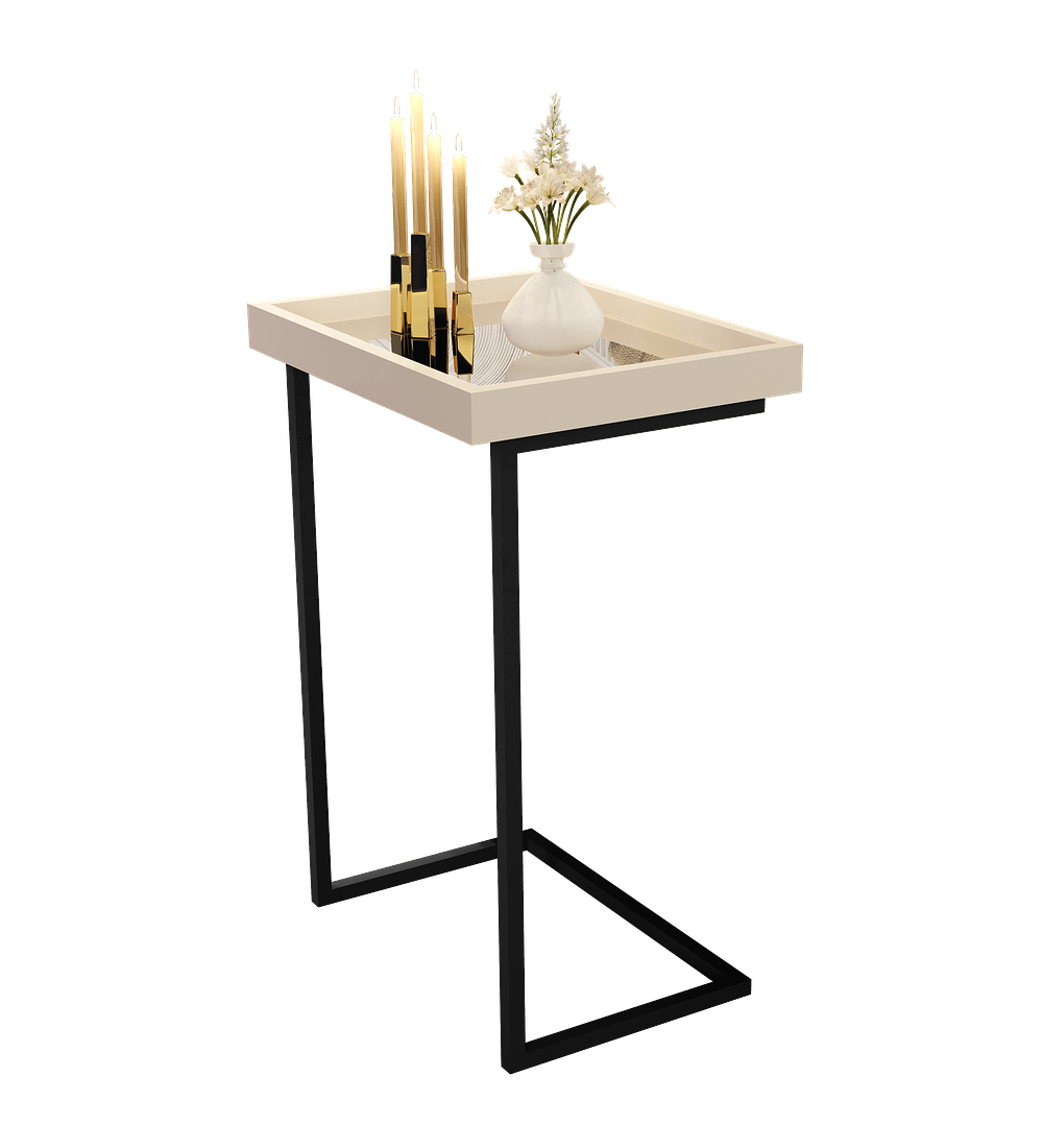 MESA LATERAL BE DESIGN LUXO MDP NUDE 4774 - 1