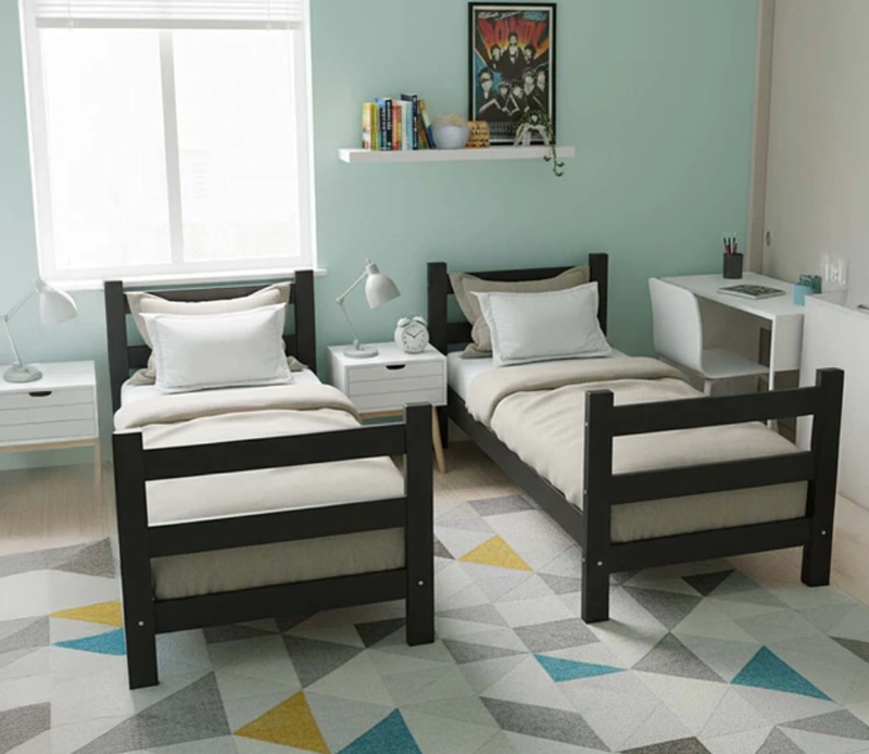 CAMAROTE KIDSCOOL ESSENCIALE CR C/ESCALERA MDF NEGRO - 6