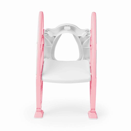 ASIENTO ENTRENADOR INODORO KIDSCOOL ROSADO CON ESCALERA - 3