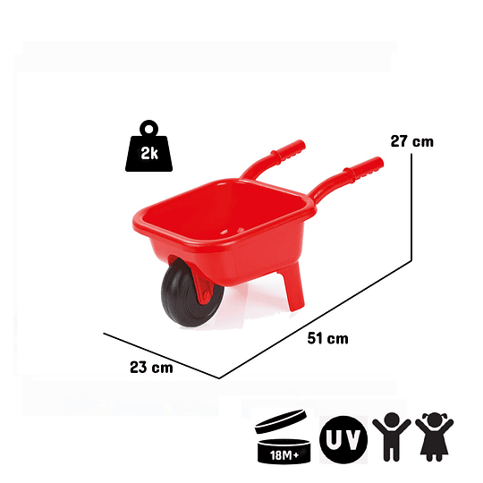 CARRETILLA KIDSCOOL KIDS 3032 ROJA - 6