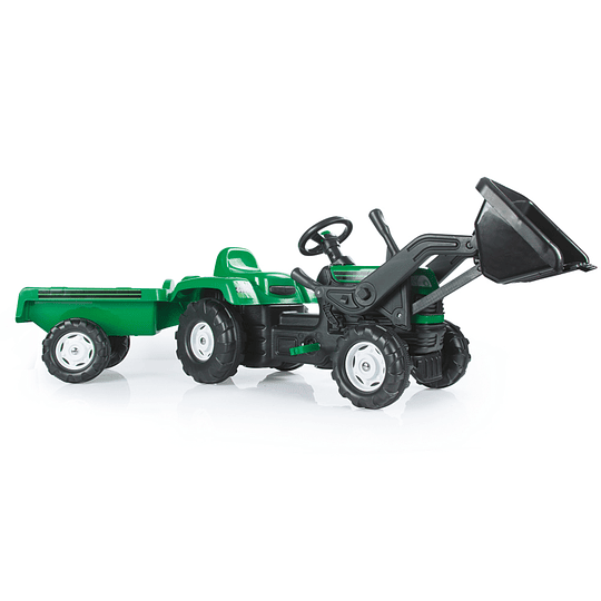 TRACTOR KIDSCOOL PEDALES MAXI RANCH C/CARRO VERDE - 1