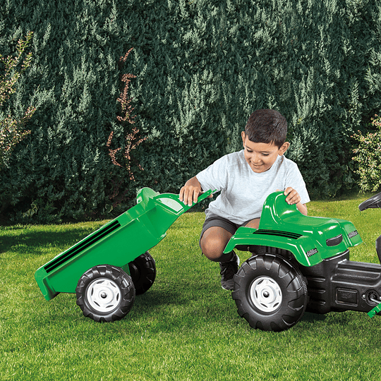 TRACTOR KIDSCOOL PEDALES MAXI RANCH C/CARRO VERDE - 2