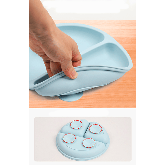 SET KIDSCOOL AZUL DE ALIMENTACION SILICONA CELESTE 6 PIEZAS - 3
