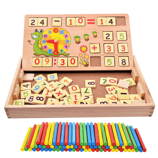 CAJA APRENDIZAJE KIDSCOOL MADERA MONTESSORI - 1