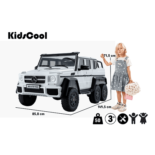AUTO A BATERIA MERCEDES-BENZ G63 6X6 BLANCO 12V - 5
