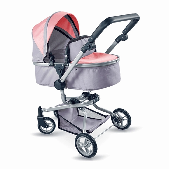 COCHE/CUNA PARA MUÑECA ROSADO - 1