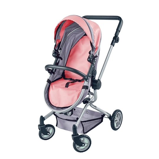 COCHE/CUNA PARA MUÑECA ROSADO - 5