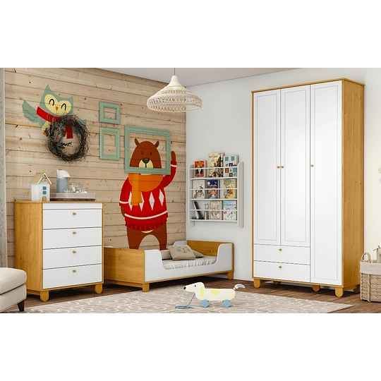 MINI CAMA ZUPI BLANCA CARAMELO - 2