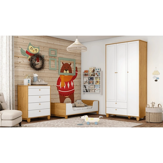 MINI CAMA ZUPI BLANCA CARAMELO - 3