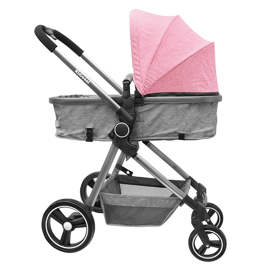 COCHE CUNA KIDSCOOL CITY TRAVEL ROSADO - 5