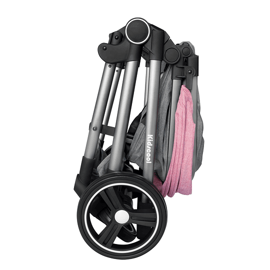 COCHE CUNA KIDSCOOL CITY TRAVEL ROSADO - 7