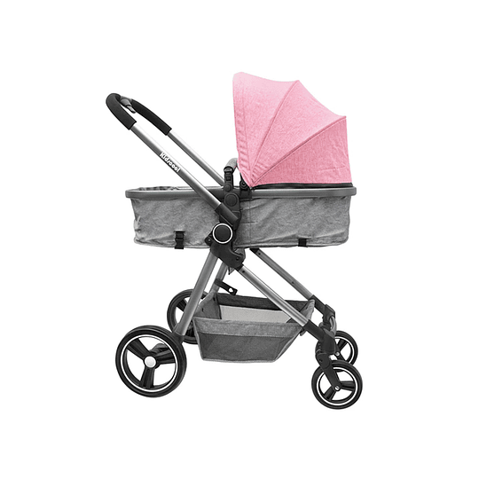 COCHE CUNA KIDSCOOL CITY COMPACT ROSADO - 4