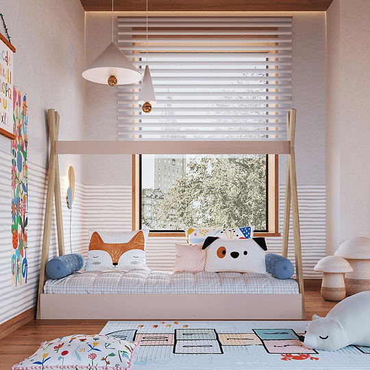 CAMA KIDSCOOL MONTESSORI INFANTIL MDF ROSADO - 3