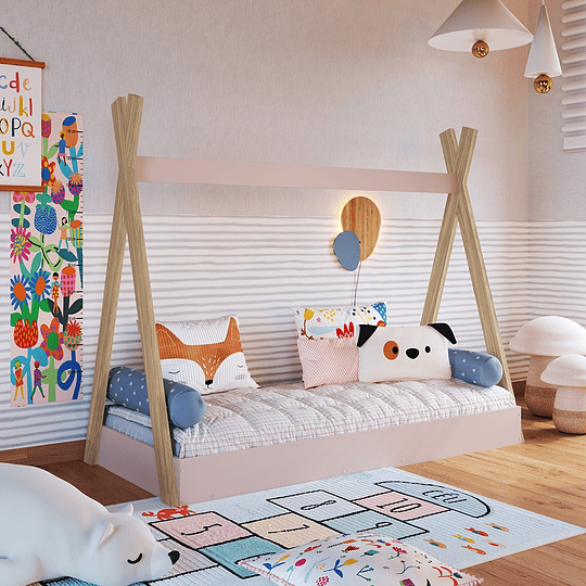 CAMA KIDSCOOL MONTESSORI INFANTIL MDF ROSADO - 4