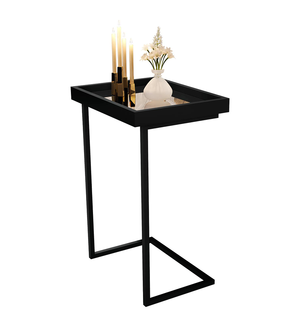MESA LATERAL BE DESIGN LUXOR 4774 NEGRO - 1