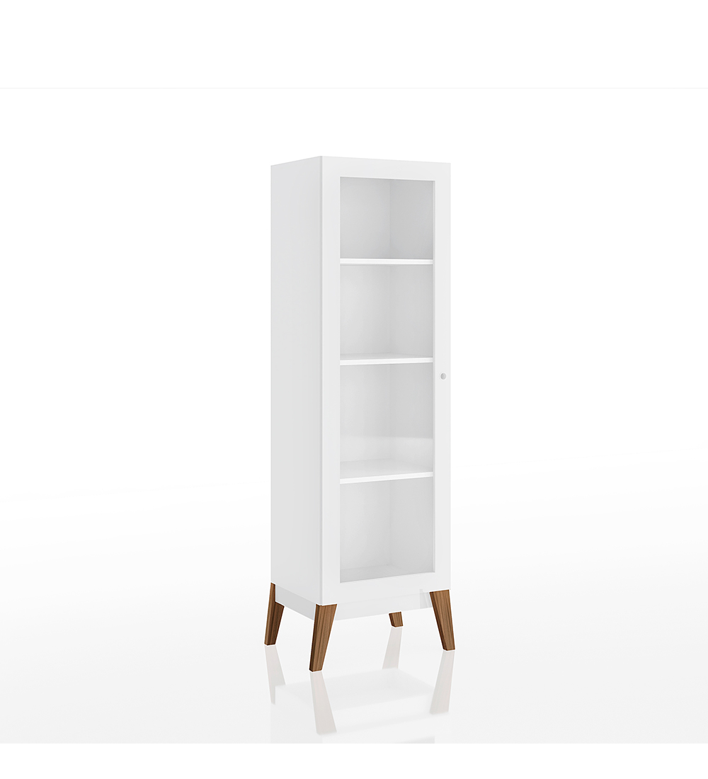 VITRINA BE DESIGN MALTA MDP 1 PUERTA BLANCO - 1