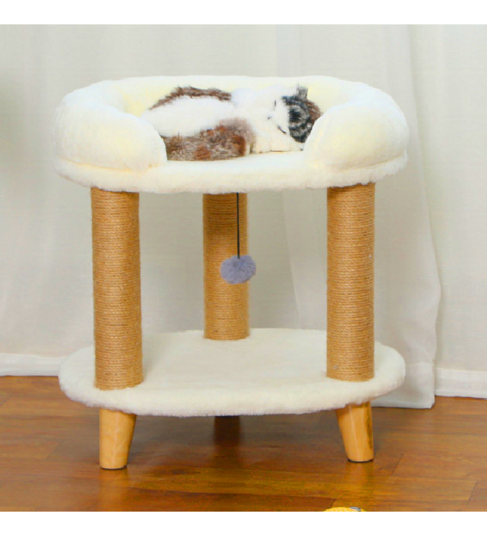 CAMA GATO BE DESIGN RASCADOR BLANCO - 1
