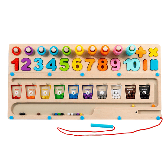 TABLERO KIDSCOOL DIDACTICO 3X1 ACTIV MONTESSORI MULTICOLOR - 1