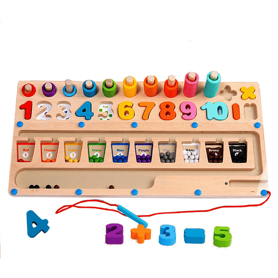 TABLERO KIDSCOOL DIDACTICO 3X1 ACTIV MONTESSORI MULTICOLOR - 2