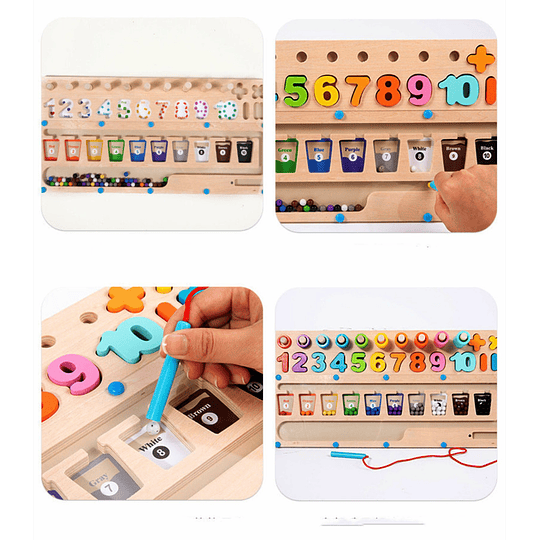 TABLERO KIDSCOOL DIDACTICO 3X1 ACTIV MONTESSORI MULTICOLOR - 5