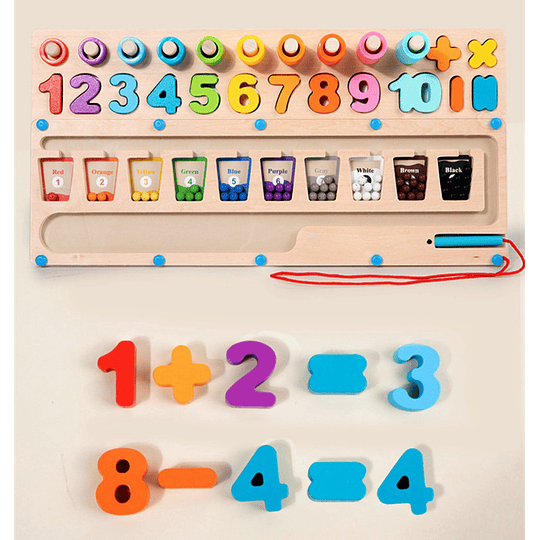 TABLERO KIDSCOOL DIDACTICO 3X1 ACTIV MONTESSORI MULTICOLOR - 6