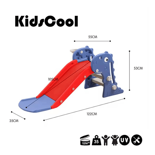 RESBALIN KIDSCOOL MID DINO AZUL-ROJO - 6