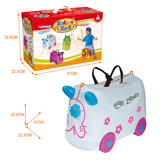 JUEGUETE MALETA KIDSCOOL BLANCA CON RUEDAS - 2