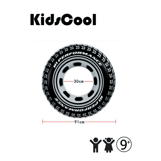 FLOTADOR KIDSCOOL INFLABLE TIRE 91 CM INFANTIL - 4