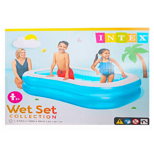 PISCINA INFLABLE KIDSCOOL AQUA REC 48X152 CM - 2