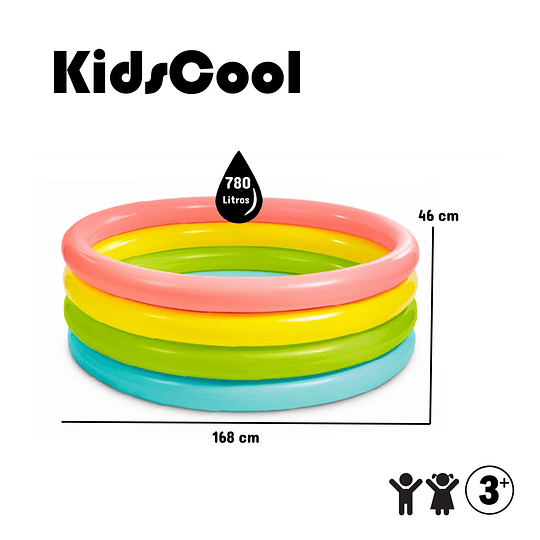 PISCINA INFLABLE KIDSCOOL FLUOR 46X168 CM - 4