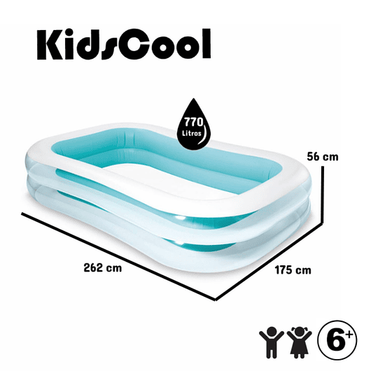PISCINA KIDSCOOL AQUA XL 56X175 CM - 4