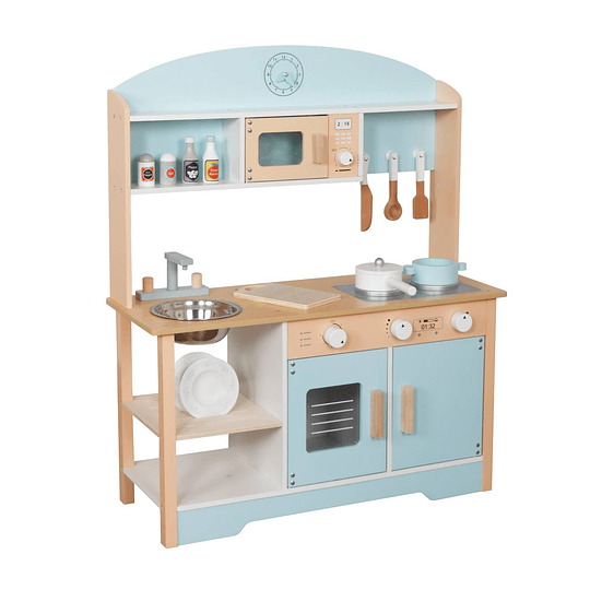 COCINA MONTESSORI KIDSCOOL CELESTE+ACCESORIOS - 2
