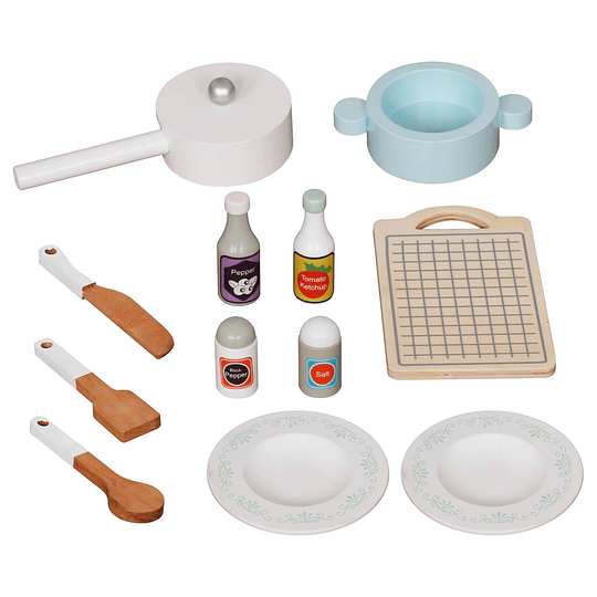 COCINA MONTESSORI KIDSCOOL CELESTE+ACCESORIOS - 4
