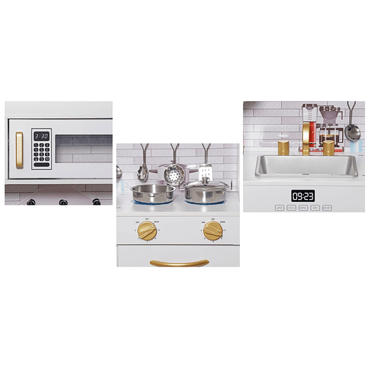 COCINA KIDSCOOL FULL KITCHEN BLANCO LED KISDCOOL - 3