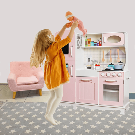 COCINA KIDSCOOL KITCHEN XL LED ROSADA - 3