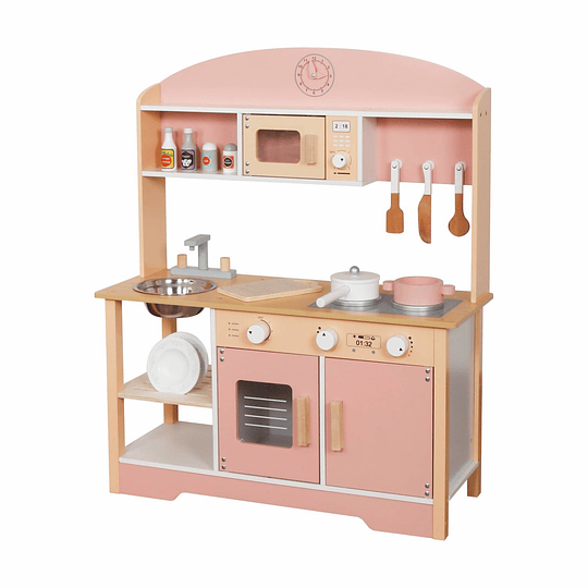 COCINA MONTESSORI KIDSCOOL ROSA +ACCESORIOS - 2