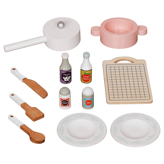 COCINA MONTESSORI KIDSCOOL ROSA +ACCESORIOS - 4