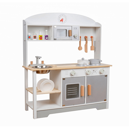COCINA MONTESSORI KIDSCOOL BLANCA +ACCESORIOS - 1
