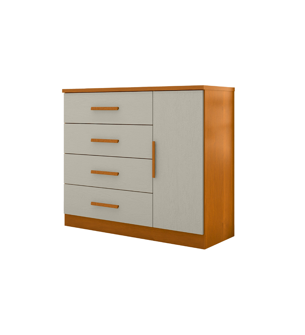 CÓMODA BE DESIGN MDP CARAMELO CON PUERTA ARENA ZANZINI - 1