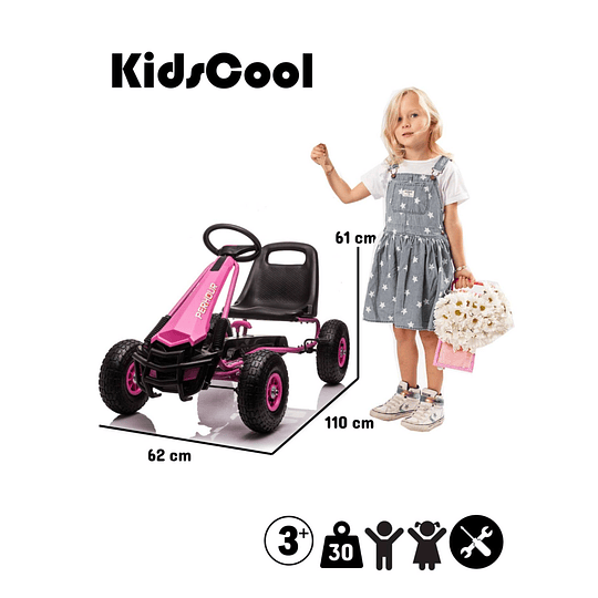 GO KART A PEDALES ROSADO - 5