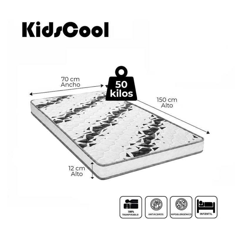 COLCHÓN KIDSCOOL CUNA KID 150 X 70 CM - 5
