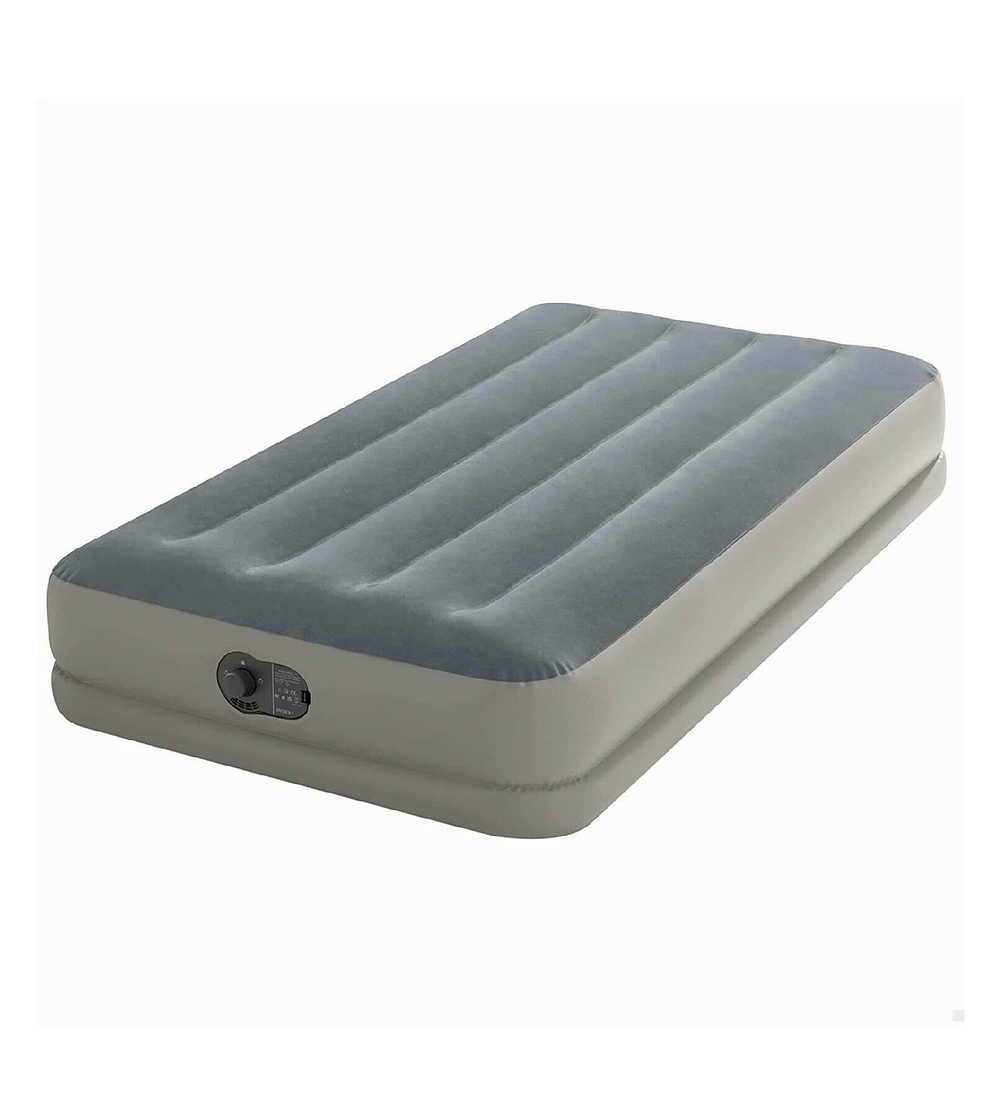 CAMA INFLABLE ELECTRICA GRIS USB 1 PL - 1