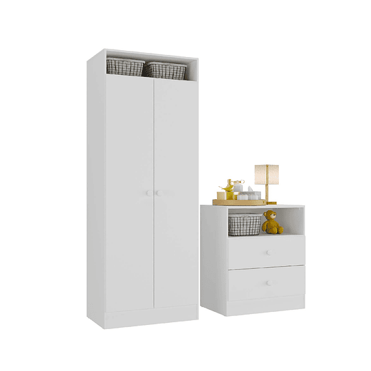CLOSET + COMODA BLANCA - 1