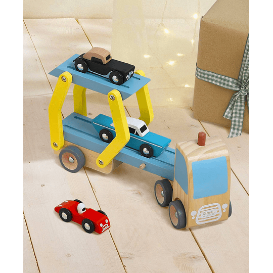 JUGUETE DIDÁCTICO KIDSCOOL CAMION REMOLCADOR AUTOS MULTICOLOR - 2