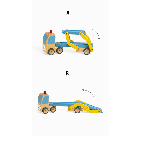 JUGUETE DIDÁCTICO KIDSCOOL CAMION REMOLCADOR AUTOS MULTICOLOR - 3