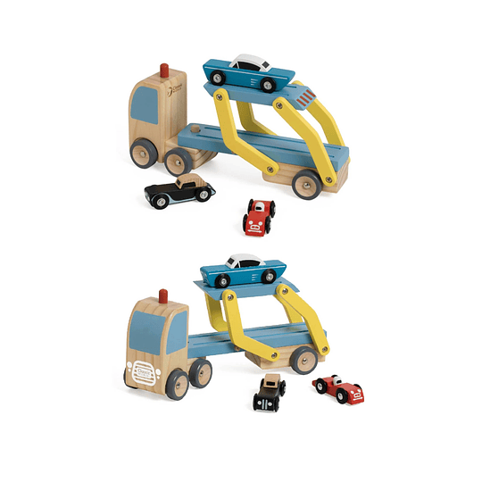 JUGUETE DIDÁCTICO KIDSCOOL CAMION REMOLCADOR AUTOS MULTICOLOR - 4